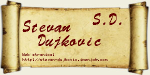 Stevan Dujković vizit kartica